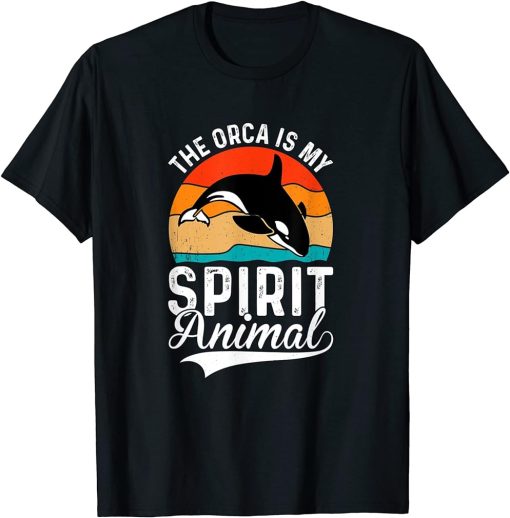 Cute Vintage The Orca Is My Spirit Animal T-Shirt