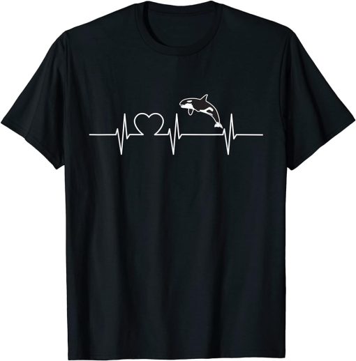 Orcas Cool Heartbeat Design with a Orca T-Shirt