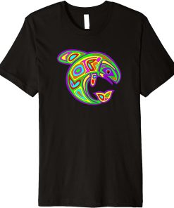 Native American Totem ORCA Killer Whale Pop Art 6 - Faun Premium T-Shirt