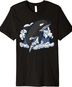 Ocean Animal Lover Killer Whale Waves Orca Premium T-Shirt