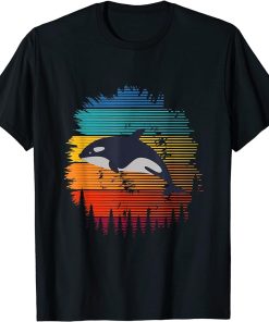 Funny orca killer whales , retro vintage sea animals T-Shirt