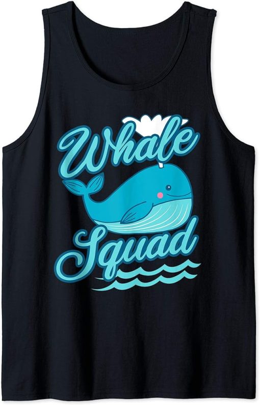 Whale Squad Killer Orca Funny Cute Birthday Gift Tank Top