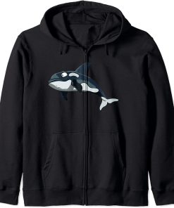 Fishing Orca T-shirt Zip Hoodie