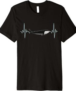 Funny Pun Orca Whale Heartbeat ECG Design Premium T-Shirt