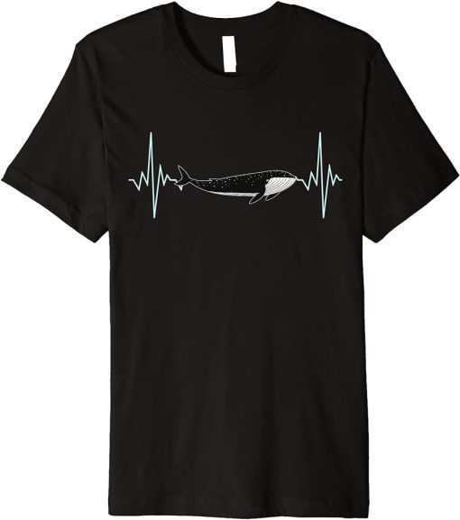 Funny Pun Orca Whale Heartbeat ECG Design Premium T-Shirt