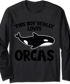 This Boy really loves Orcas Orcas Long Sleeve T-Shirt